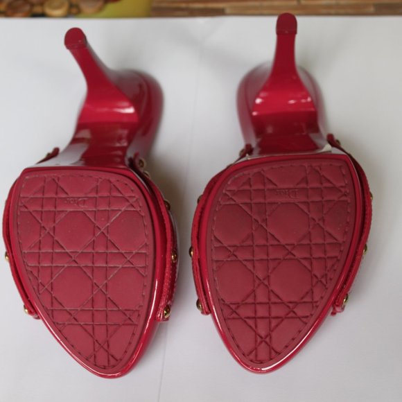 Dior Barbie Candy Pink Leather Bow Slide Sandals Size 36.5 US Size 6 - Picture 8 of 10